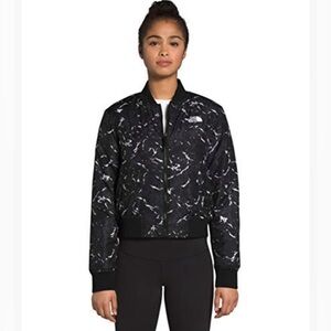 Large The North Face Reversible Bomber Jacket (Black and Black & White)